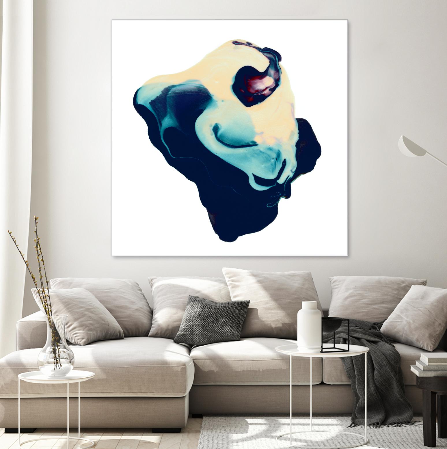 Polished in Cobalt by THE Studio on GIANT ART - white abstract