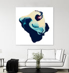 Polished in Cobalt by THE Studio on GIANT ART - white abstract