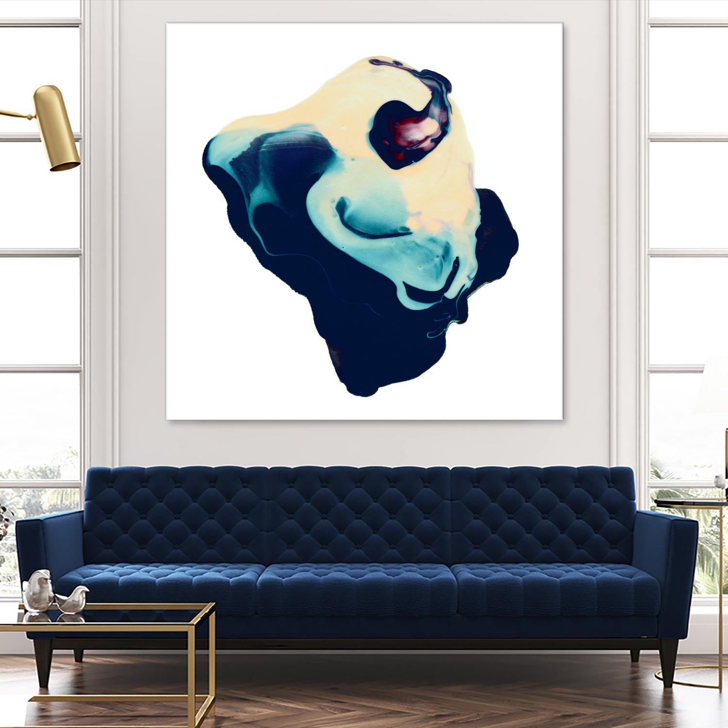 Polished in Cobalt by THE Studio on GIANT ART - white abstract