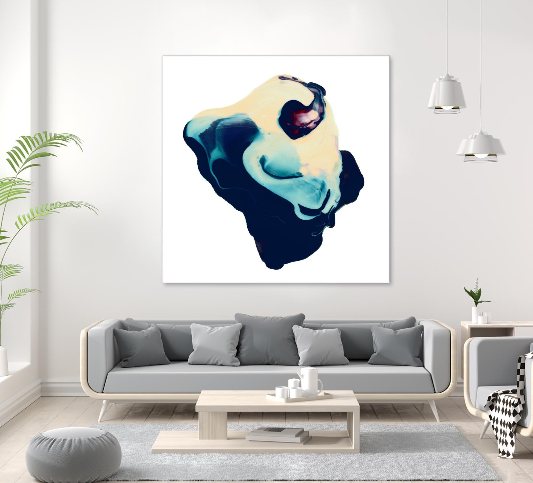 Polished in Cobalt by THE Studio on GIANT ART - white abstract