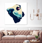 Polished in Cobalt by THE Studio on GIANT ART - white abstract