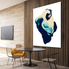 Polished in Cobalt by THE Studio on GIANT ART - white abstract