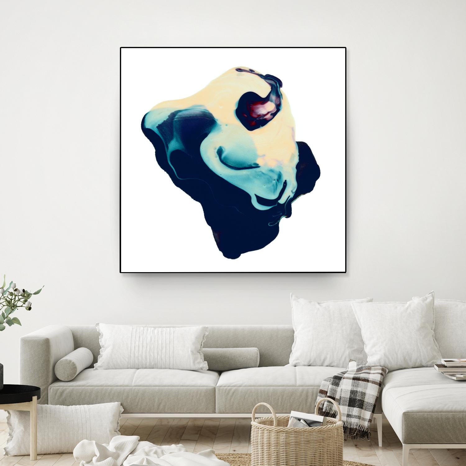 Polished in Cobalt by THE Studio on GIANT ART - white abstract