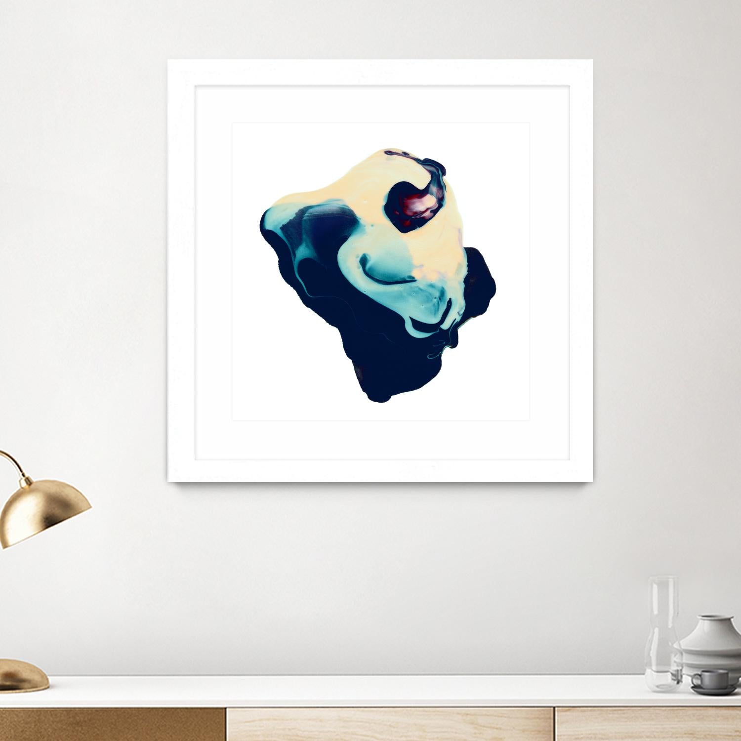 Polished in Cobalt by THE Studio on GIANT ART - white abstract