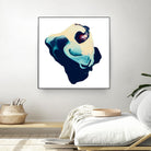 Polished in Cobalt by THE Studio on GIANT ART - white abstract