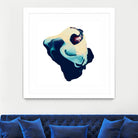 Polished in Cobalt by THE Studio on GIANT ART - white abstract