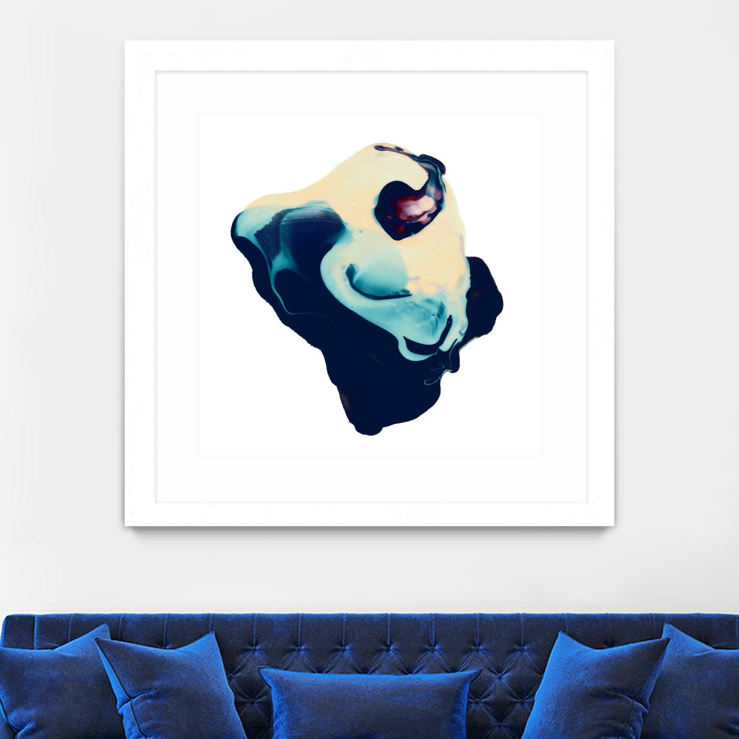 Polished in Cobalt by THE Studio on GIANT ART - white abstract