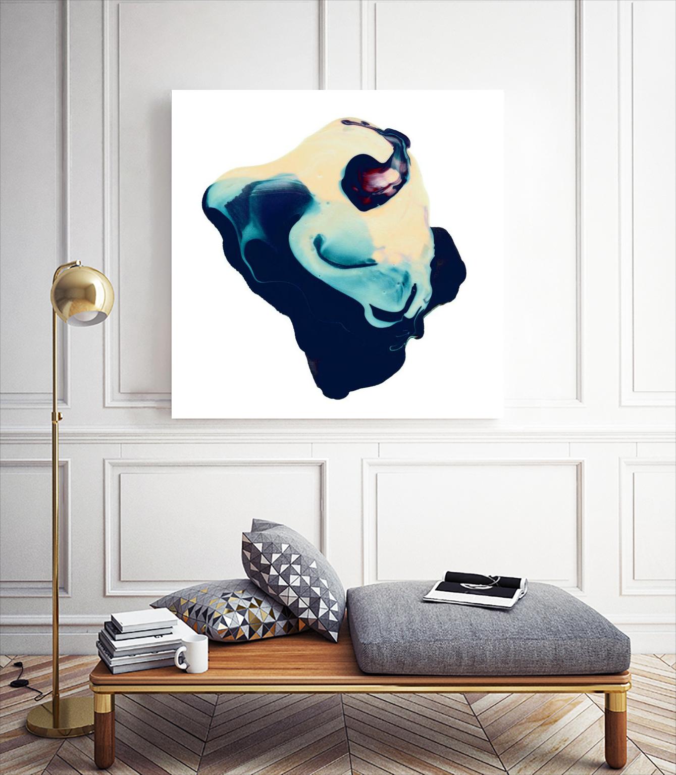 Polished in Cobalt by THE Studio on GIANT ART - white abstract