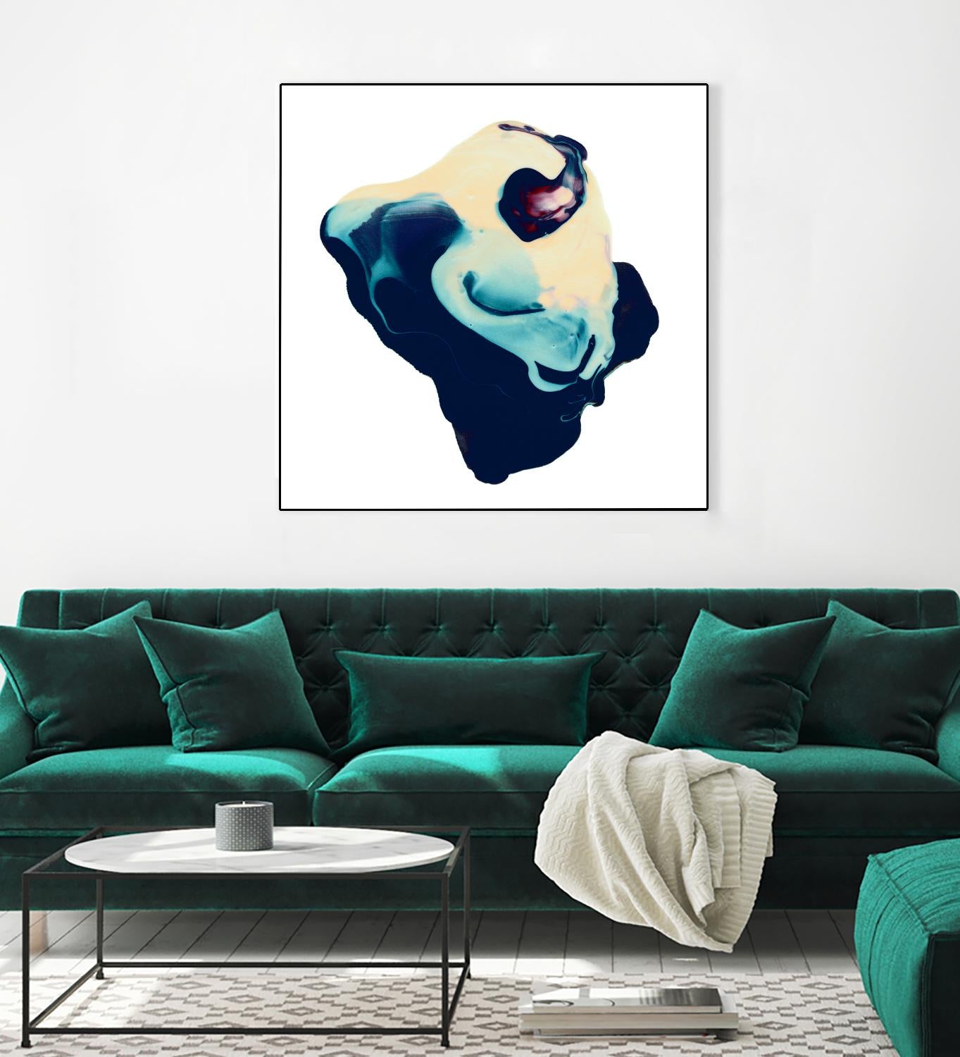 Polished in Cobalt by THE Studio on GIANT ART - white abstract