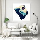 Polished in Cobalt by THE Studio on GIANT ART - white abstract