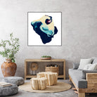 Polished in Cobalt by THE Studio on GIANT ART - white abstract