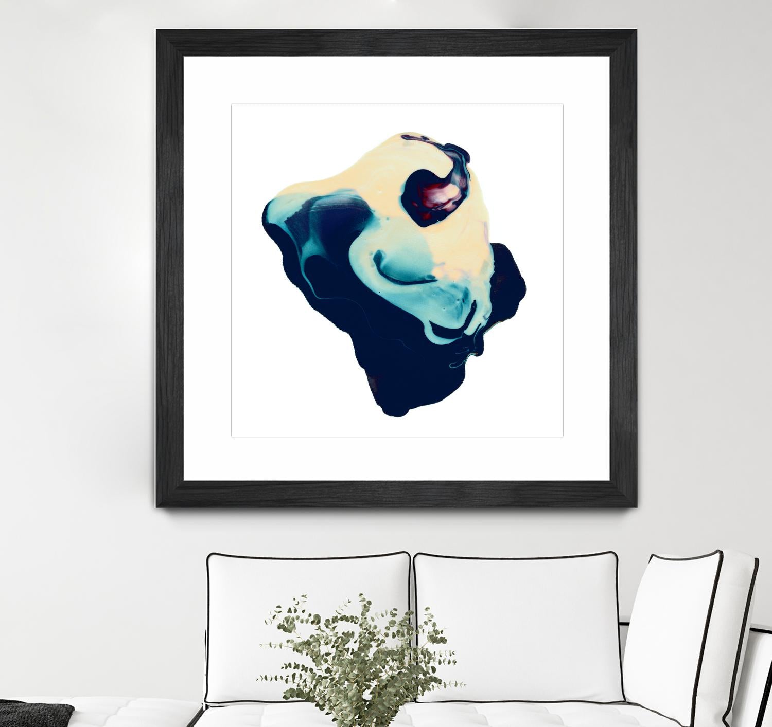 Polished in Cobalt by THE Studio on GIANT ART - white abstract