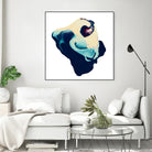 Polished in Cobalt by THE Studio on GIANT ART - white abstract