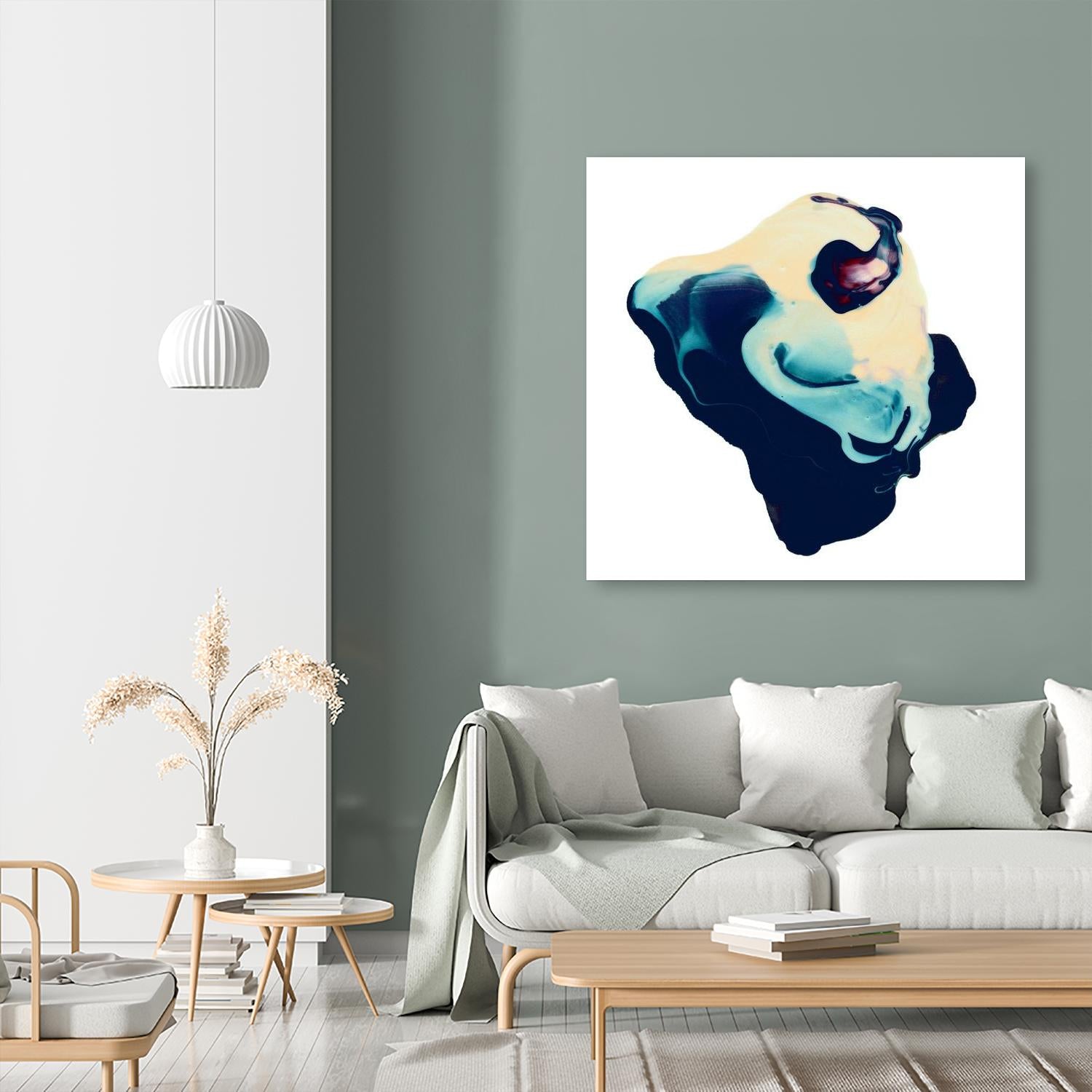 Polished in Cobalt by THE Studio on GIANT ART - white abstract