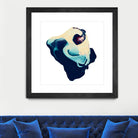 Polished in Cobalt by THE Studio on GIANT ART - white abstract