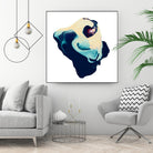 Polished in Cobalt by THE Studio on GIANT ART - white abstract