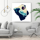 Polished in Cobalt by THE Studio on GIANT ART - white abstract