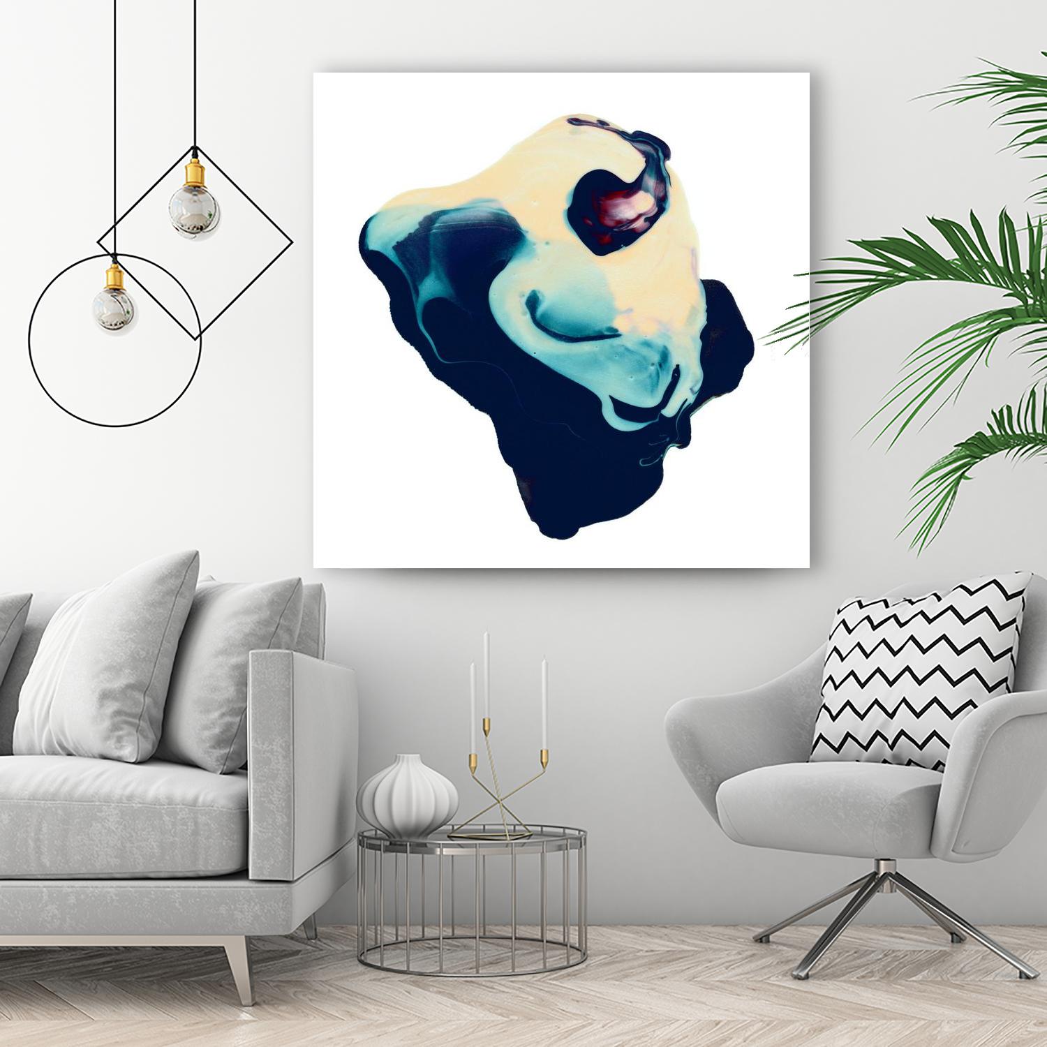 Polished in Cobalt by THE Studio on GIANT ART - white abstract