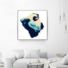 Polished in Cobalt by THE Studio on GIANT ART - white abstract