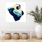 Polished in Cobalt by THE Studio on GIANT ART - white abstract