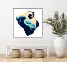 Polished in Cobalt by THE Studio on GIANT ART - white abstract