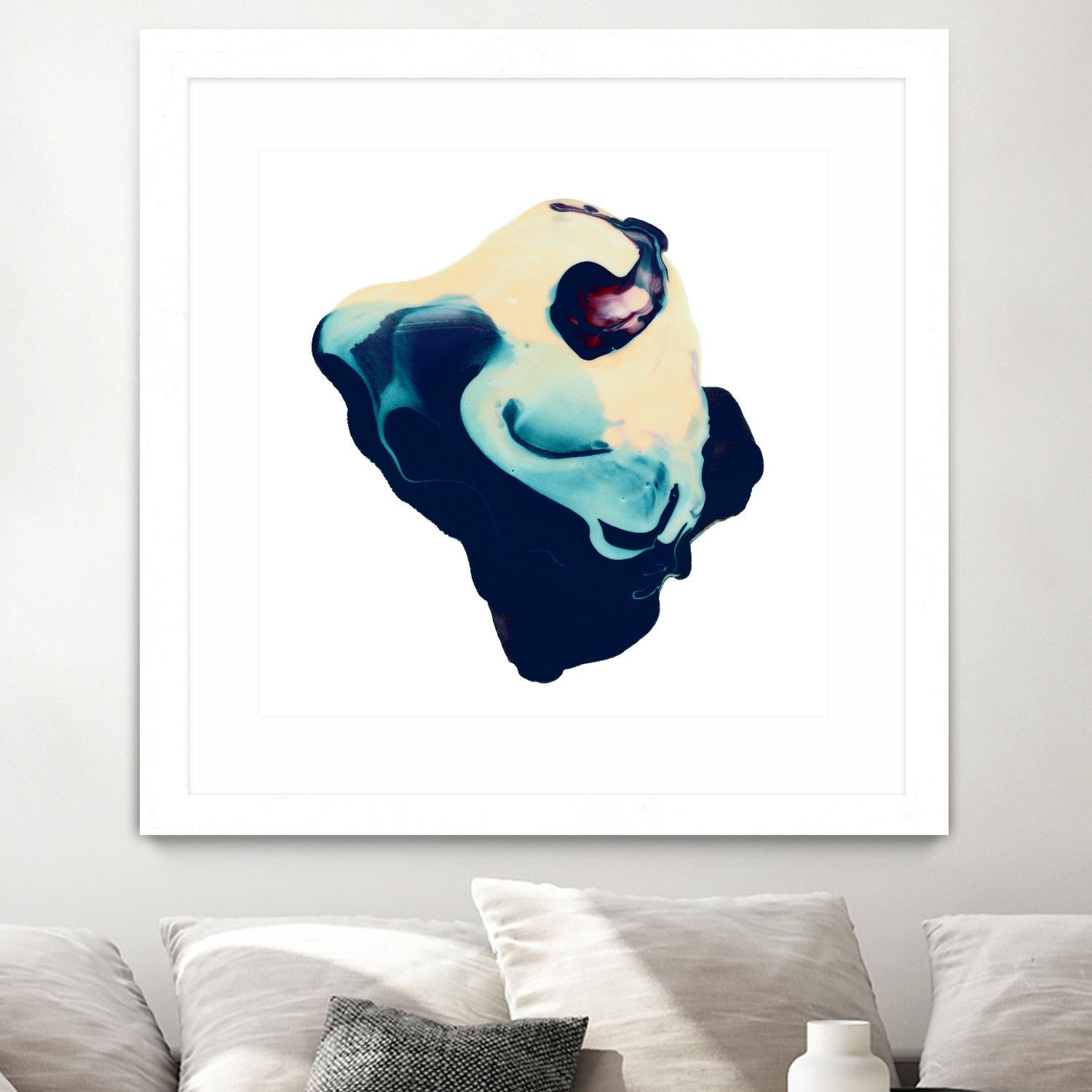 Polished in Cobalt by THE Studio on GIANT ART - white abstract