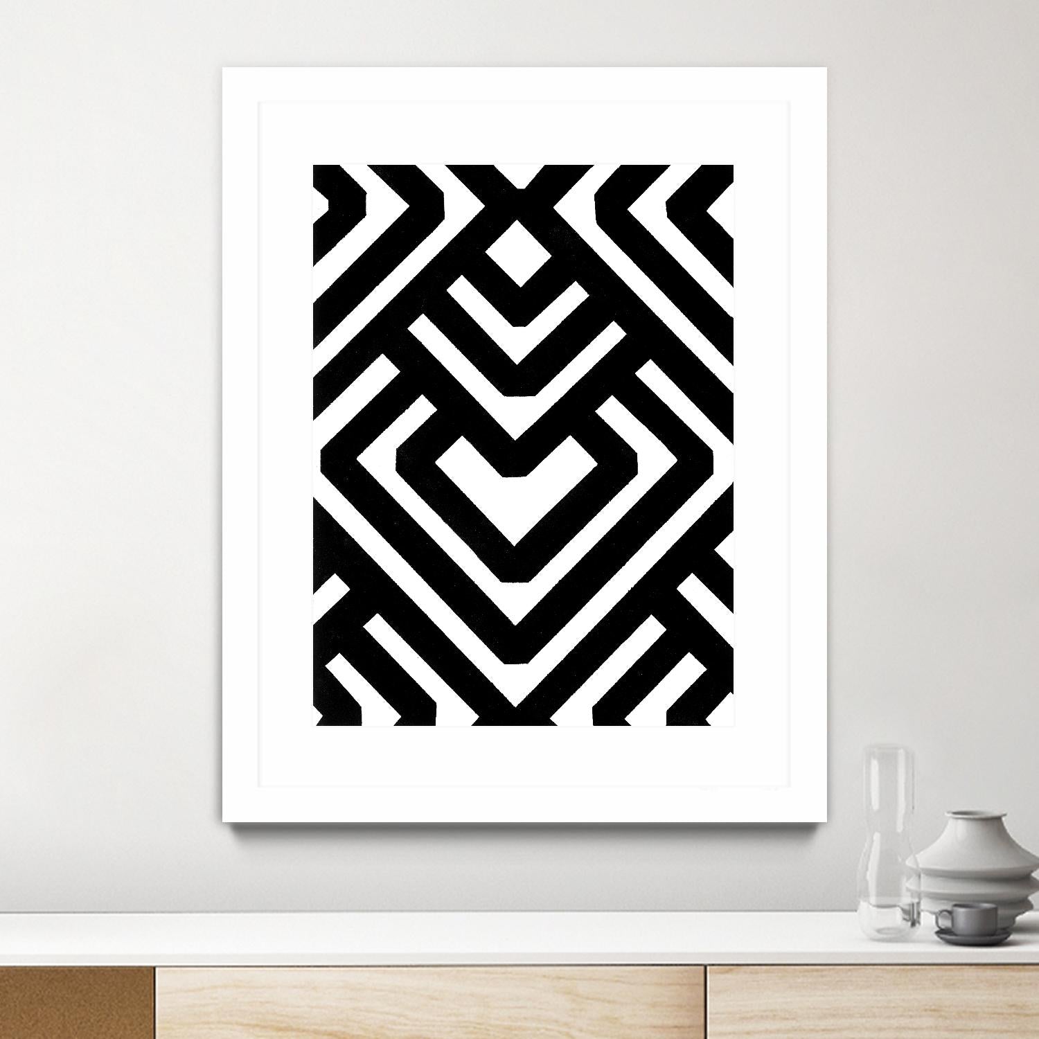 Monochrome Patterns 6 by Natasha Marie on GIANT ART - black abstract
