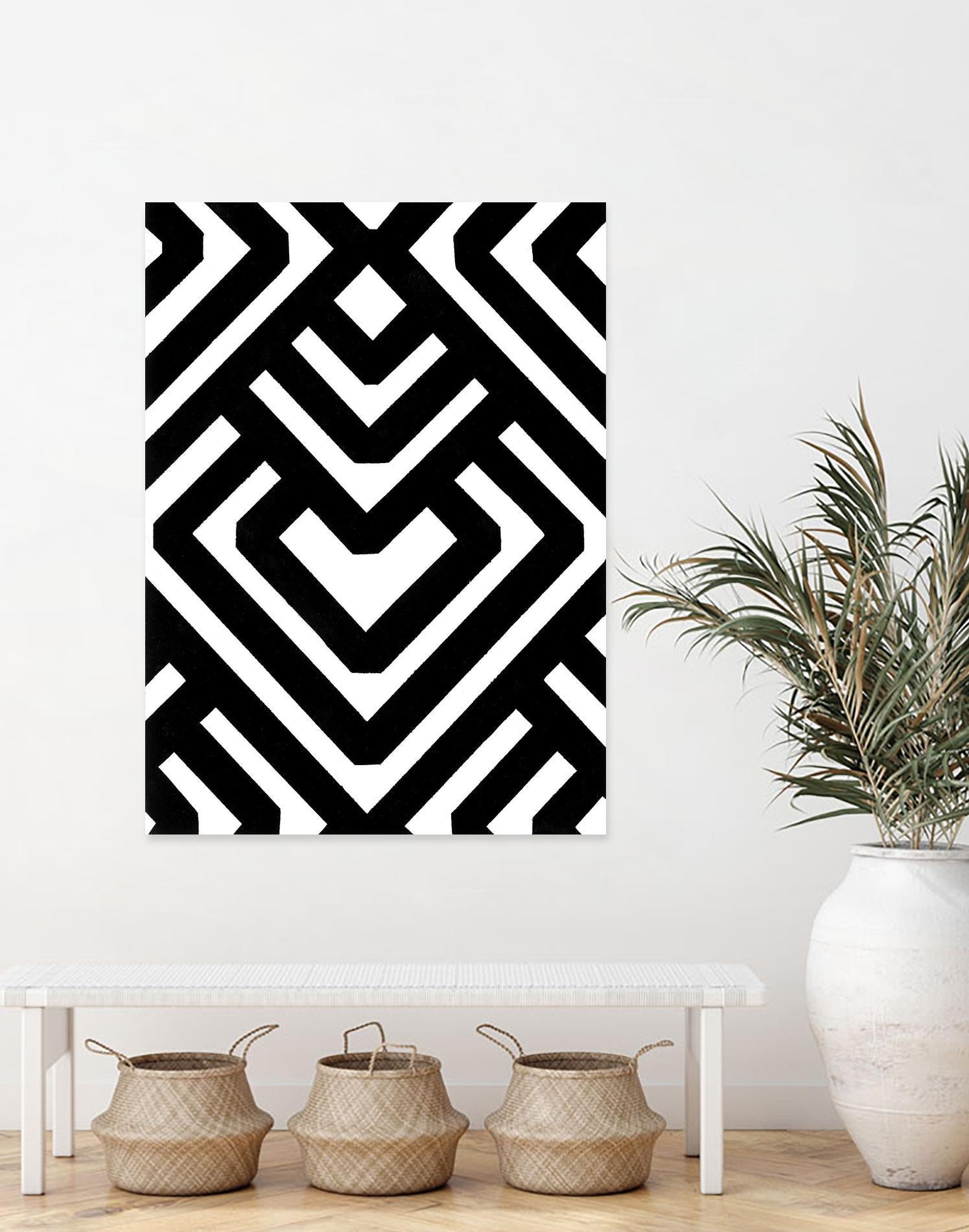 Monochrome Patterns 6 by Natasha Marie on GIANT ART - black abstract