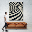 Black Swirls D by THE Studio on GIANT ART - beige abstract