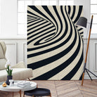 Black Swirls D by THE Studio on GIANT ART - beige abstract