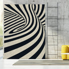 Black Swirls D by THE Studio on GIANT ART - beige abstract