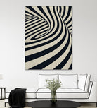 Black Swirls D by THE Studio on GIANT ART - beige abstract