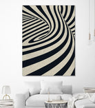 Black Swirls D by THE Studio on GIANT ART - beige abstract