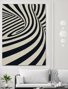 Black Swirls D by THE Studio on GIANT ART - beige abstract