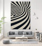 Black Swirls D by THE Studio on GIANT ART - beige abstract