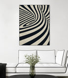 Black Swirls D by THE Studio on GIANT ART - beige abstract