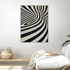 Black Swirls D by THE Studio on GIANT ART - beige abstract