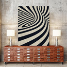 Black Swirls D by THE Studio on GIANT ART - beige abstract