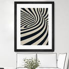 Black Swirls D by THE Studio on GIANT ART - beige abstract