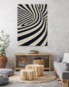 Black Swirls D by THE Studio on GIANT ART - beige abstract