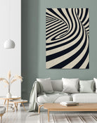 Black Swirls D by THE Studio on GIANT ART - beige abstract