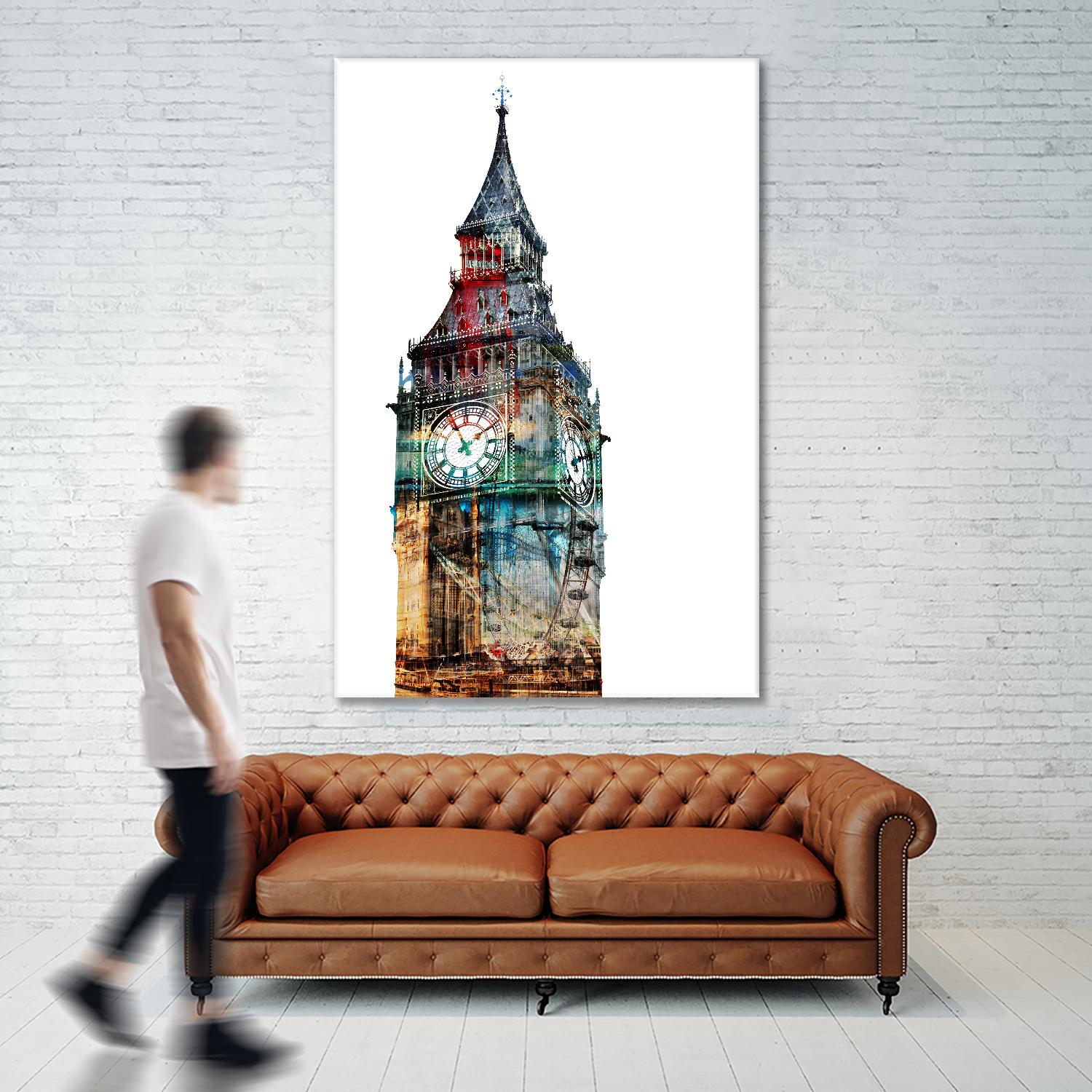 London Spirit by THE Studio on GIANT ART - blue city scene