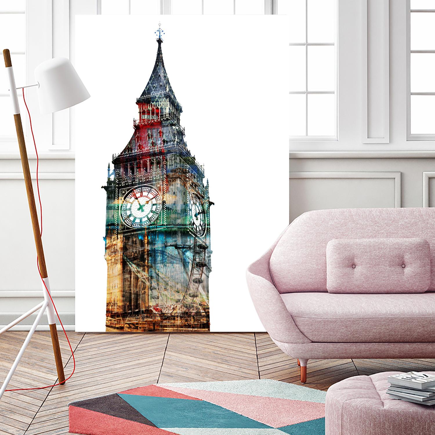 London Spirit by THE Studio on GIANT ART - blue city scene