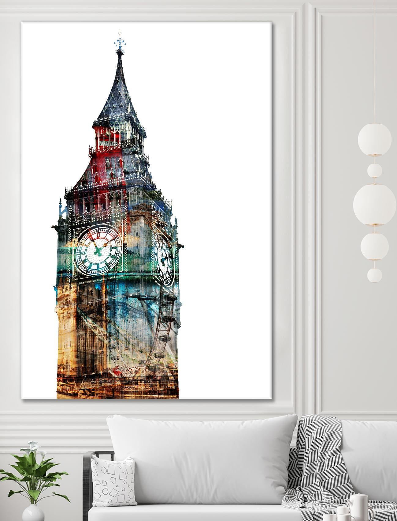 London Spirit by THE Studio on GIANT ART - blue city scene