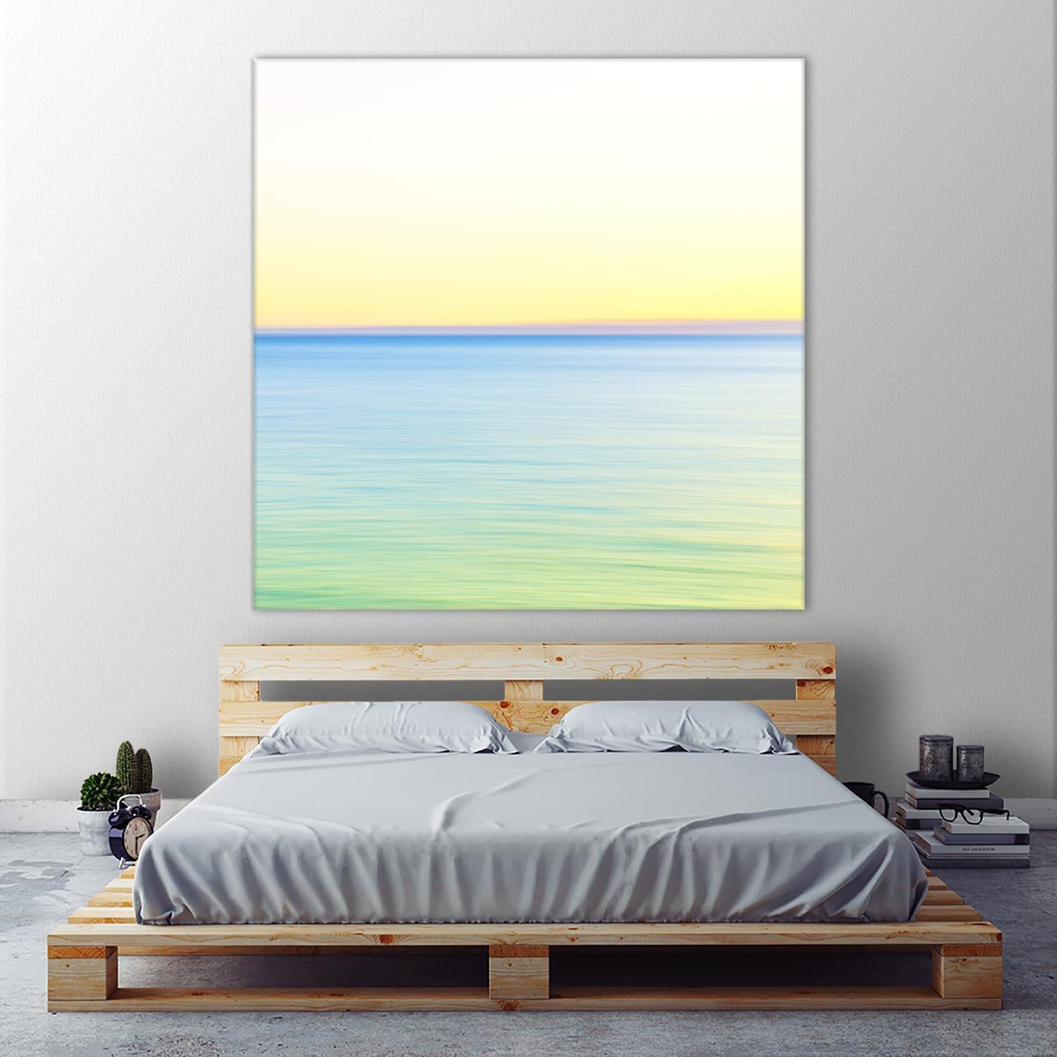 Minimalist Green Water by Kyle Goldie on GIANT ART - blue sea scene