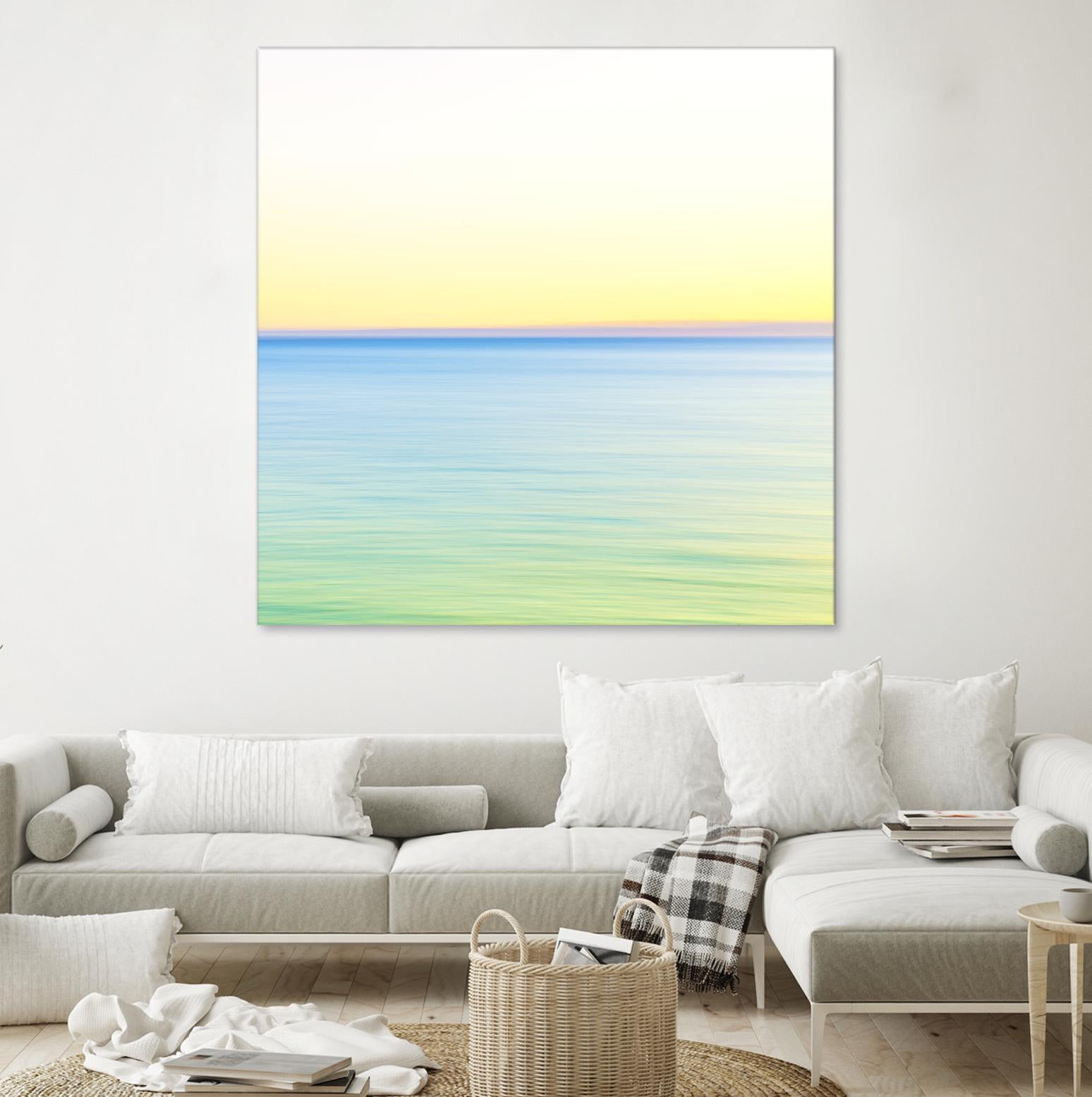 Minimalist Green Water by Kyle Goldie on GIANT ART - blue sea scene