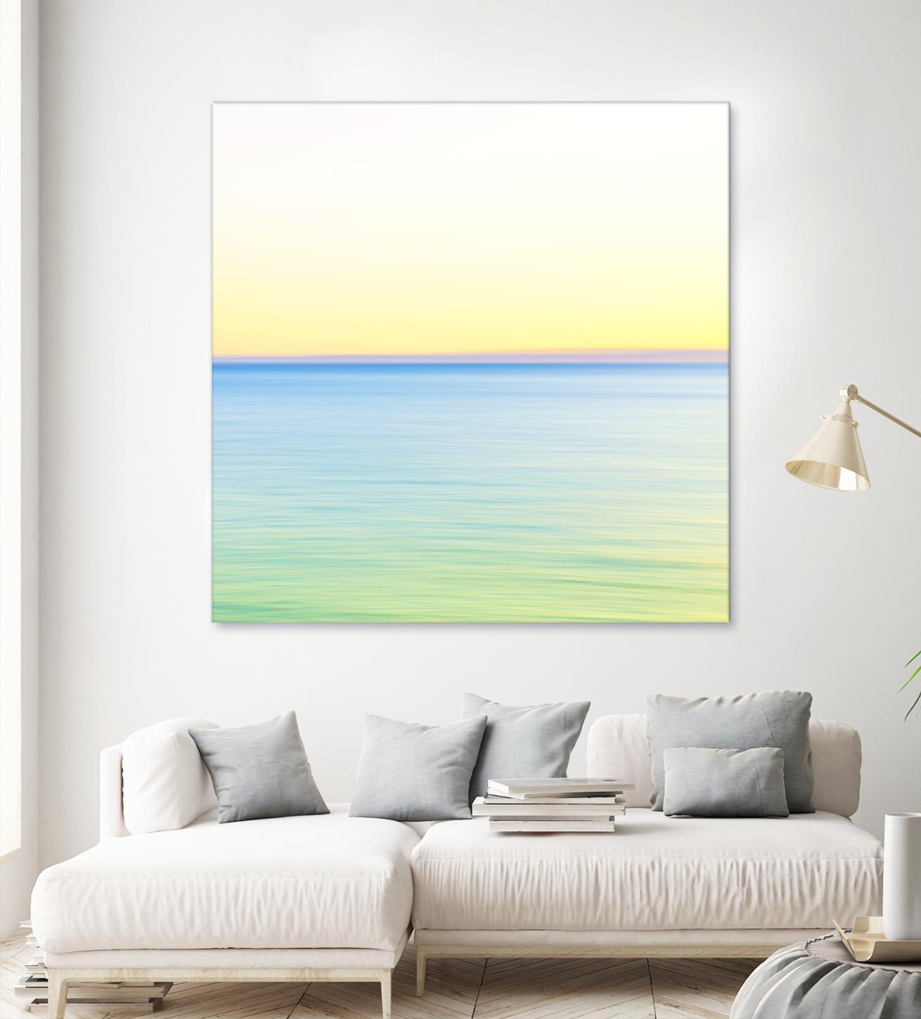 Minimalist Green Water by Kyle Goldie on GIANT ART - blue sea scene