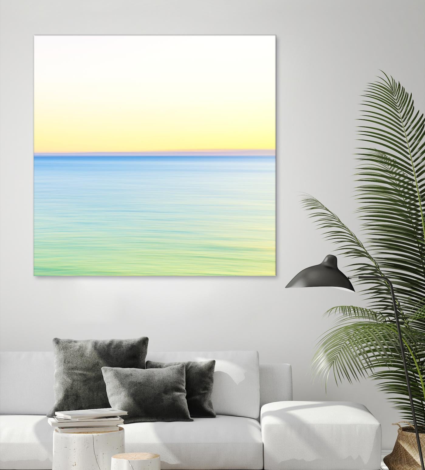 Minimalist Green Water by Kyle Goldie on GIANT ART - blue sea scene