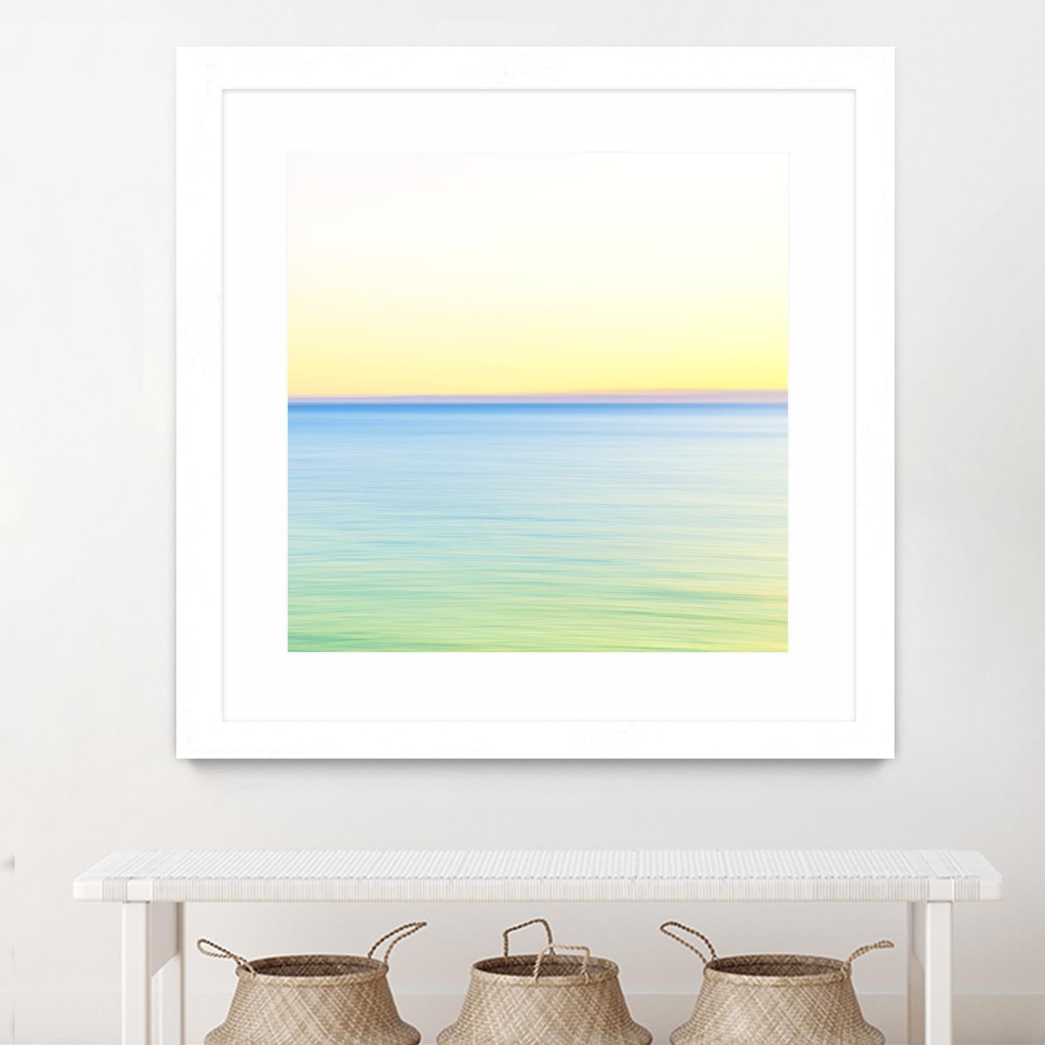 Minimalist Green Water by Kyle Goldie on GIANT ART - blue sea scene