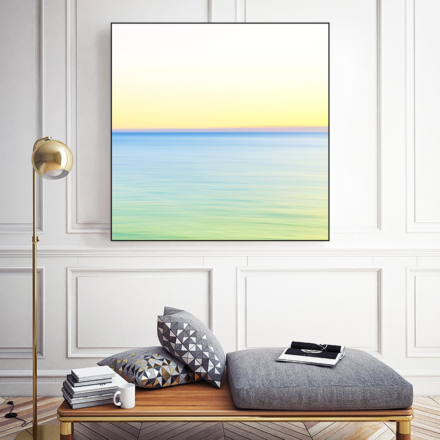 Minimalist Green Water by Kyle Goldie on GIANT ART - blue sea scene